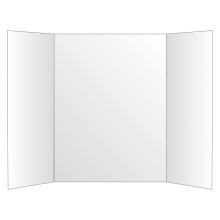 Panneau d'affichage en carton ondulé plié en 72% recyclé, 36 po x 48 po, blanc, 26991