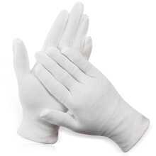 Paxcoo 12 pares xl luvas de algod   o branco para a m   o seca hidratante eczema cosm   tico spa e inspe      o de j   ias
