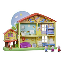 Peppa Pig F2188 Peppa's Speelhuis Van Opstaan tot naar Bed Gaan speelmomenten voor peuters met gesproken zinnetjes Licht y geluiden. Geschikt van