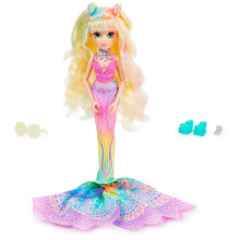 MERMAID HIGH Spring Break Finly Meerjungfrau-Puppe und Zubehör mit abnehmbarem Schwanz und farbwechselnden Haarsträhnen, Kinderspielzeug für Mädc