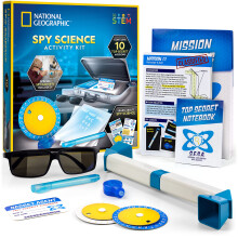 NATIONAL GEOGRAPHIC Spionage Kit - Kinderen Spion Activiteit Set, 10 Geheime Spion Missies met Spion Gadgets