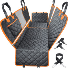 URPOWER 6 in 1 Convertible Dog Car Seat Cover for Back Seat 60/40 Split Dog Seat Cover 100% Waterproof Dog Hammock for Car Nonslip Pet Seat Cover with