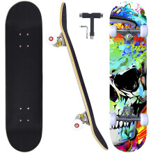 Capark Skateboards para principiantes adultos jvenes adolescentes para nios nias chicas 31 pulgadas pro skate skate skate 7 capa longboards cncav