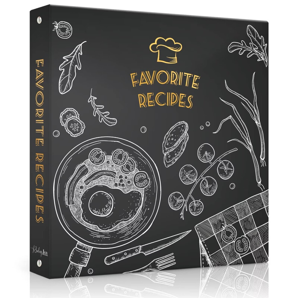 Classeur De Recettes 85X11, Livre De Recettes 3 Anneaux Pour Crire Vos Propres Recettes, Classeur De Recettes Familiales Pleine Page Avec Poch-image