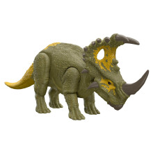 Mattel Jurassic World Dominion Roar Strikers Zabawkowy dinozaur Sinoceratops z głową barana Atak i dźwięk oraz aplikacja do pobrania i AR