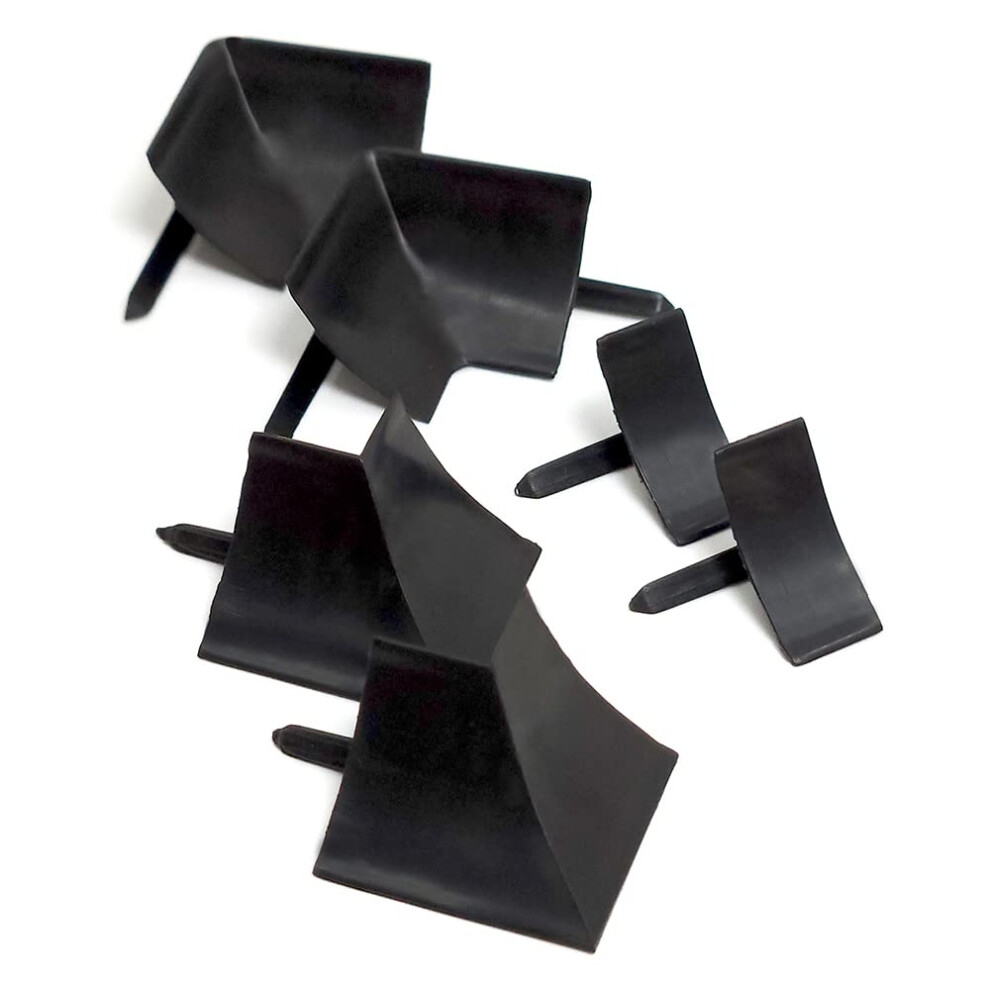 Instatrim Eck- Und Endkappen Sechs Schwarze 3/4 Zoll Breite Dichtungsstreifen Fur Ecken Und Endstucke Abschlusskappen Fur Ecken Und Freiliege-image