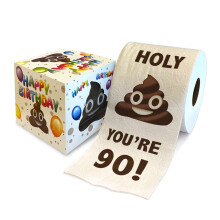 Geprinte TP Heilige Poep Je Bent 90 Geprinte Toiletpapier Grap Cadeau