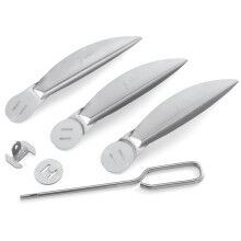 Kit sistema di pulizia One-Touch Weber da 22-1/2 pollici per griglie argento