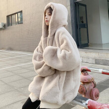 (xxL, Apricot) 2024y2k Girl Korean Style Faux Rex Rabbit Fur Medium Long Warm Thick H