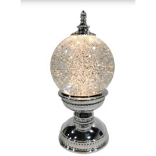 Silver Snowflake LED Globe for celebrating or gifting in Xmas