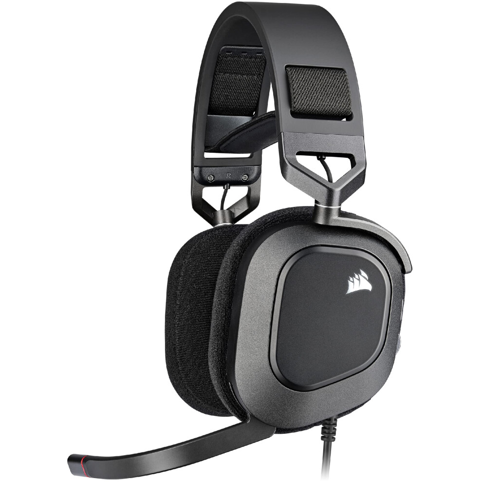 Corsair HS80 RGB USB Premium Gaming Headset with Dolby Audio 7.1 Surround Sound (Broadcast-Grade Omni-Directional Microphone, Memory Foam Earpads, Hi