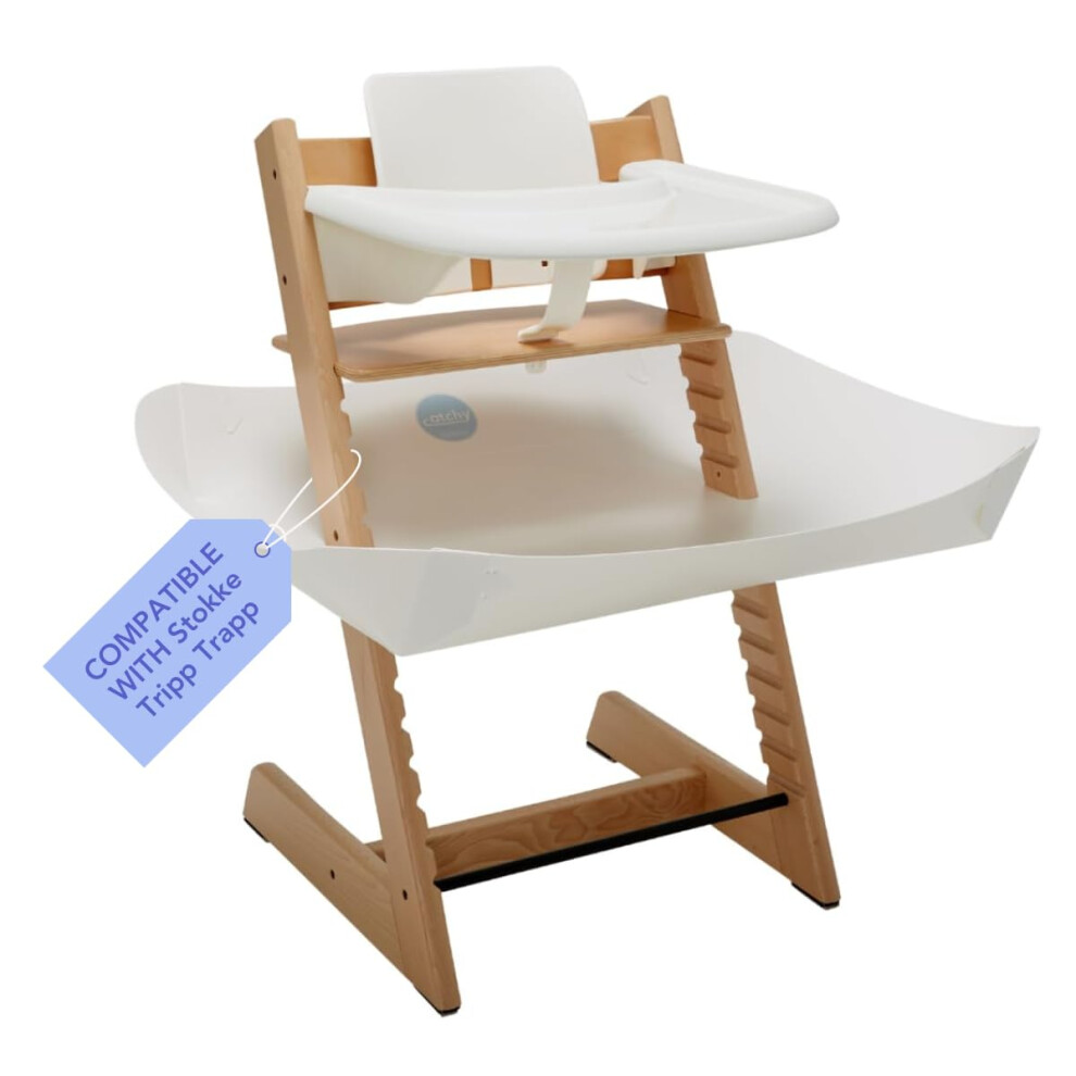 Catchy - Food Catcher - Compatible With Stokke Tripp Trapp High Chair - Highchair Sold Separately - Baby & Toddler Food & Mess Catcher - Under High C Catchy Brands