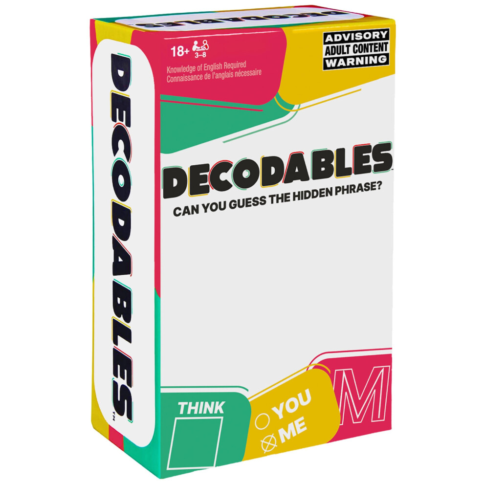 Spin Master Games Decodables - a Hysterical Adult Party Game, Hidden Phrase Card Game for Bachelorette Parties, College, Birthdays, & More, for Ages