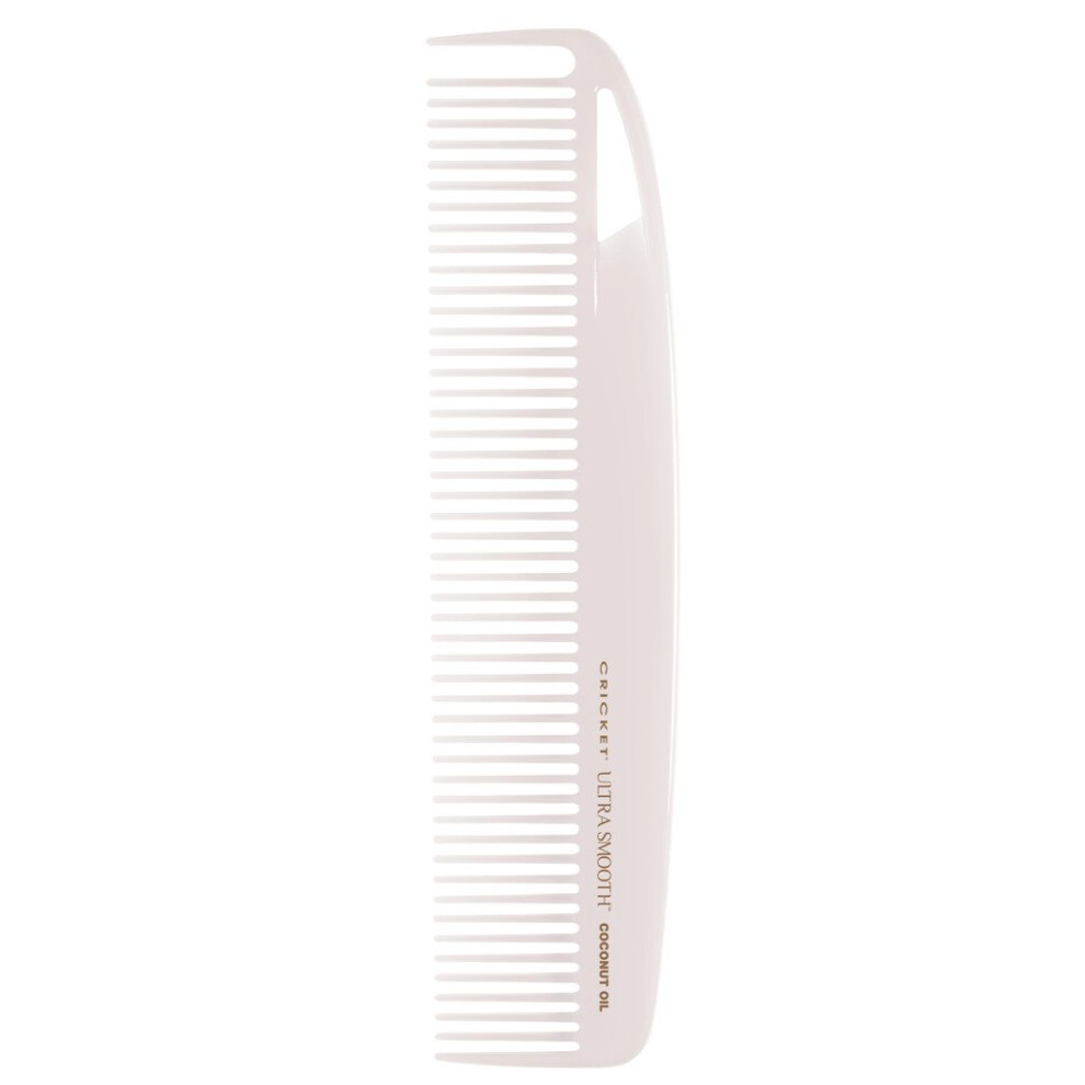 Cricket Ultra Smooth Coconut Dressing Comb For Hair Cutting And Styling, Anti-Frizz Hair Comb With Coconut Oil And Keratin Protein Infused Plastic Fo