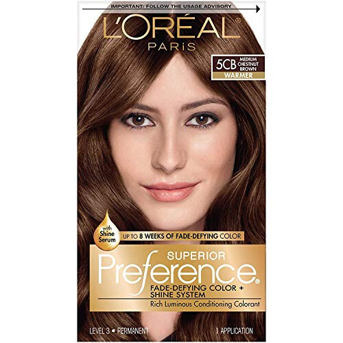L’Oréal Paris L'Oreal Paris Préférence Supérieure Couleur Permanente 5CB Châtaigne Moyen, Pack de 1