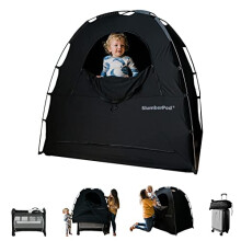 SlumberPod 3.0 Portable Privacy Pod Blackout Canopy Crib Cover, Sleeping Space for Age 4 Months and Up with Monitor Pouch, Pack n Play Blackout Cover