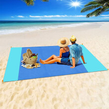 Stranddecke, Strandmatte, sandfrei, wasserdicht, 200 x 210 cm, geeignet fr 47 Erwachsene, wasserdichte, leichte Picknickdecken fr Reisen, Camping,