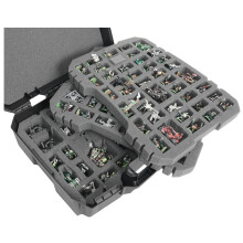 CASE Clube 134+ Casa de transporte de concha dura em miniatura em miniatura - se encaixa na Cidadela de Warhammer 40k DND BattleTech e muito mais