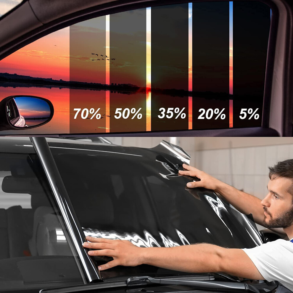 Toyoco Window Tint Film For Cars, Car Window Tint Window Privacy Film, Car Shade Front Windshield, Heat & Uv Block And Scratch Resistant, Blackout Wi 789513603105