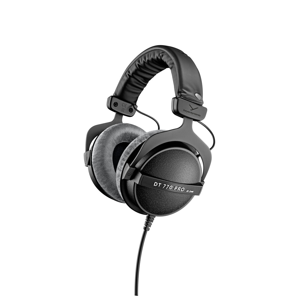 beyerdynamic DT 770 PRO 80 Ohm Over-Ear Studio Headphones in gray Enclosed design, wired for professional recording and monitoring