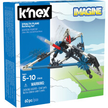 K'NEX - Stealth Plane Building Set 60 Pieces For Ages 5+ Construction Education Toy