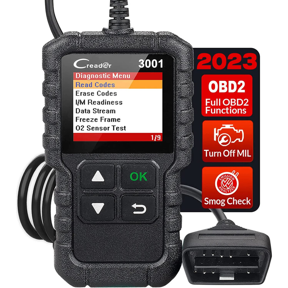 LAUNCH Creader 3001 OBD2 Scanner, Engine Fault Code Reader Mode 6 CAN Diagnostic Scan Tool For All OBDII Protocol Cars Since 1996, Lifetime Free Upda