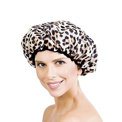 Gorro de Ducha de Nailon Reutilizable, Gorro de Baño Impermeable Reversible para Todo Tipo de Cabello 1