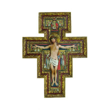 Joseph's Studio by Roman - Gyujtemny 10,75"""" H San Damiano Cross gyantbl kszlt, magas szintu kidolgozs s odafigyels a rszletekre Tarts s t