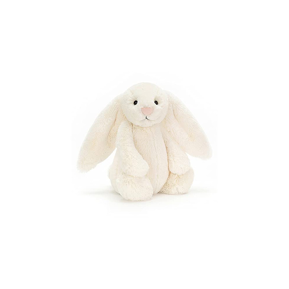 Jellycat Bashful Cream Bunny Stuffed Animal, Medium, 12 inches