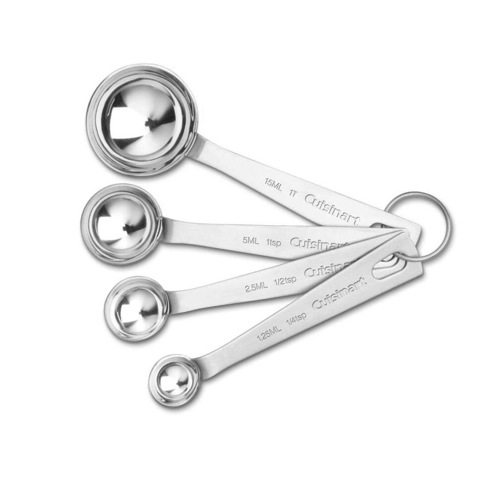 Cuisinart Ctg-00-Smp Stainless Steel Measuring Spoons, Set Of 4, Silver
