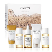 SKIN1004 Madagascar centella Travel Kit, Toner, Ampoule, Soothing cream, cleansing Oil, Ampoule Foam, Basic Skincare Box, compact Size, Soothing calm