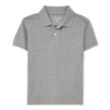 Detsk    chlapcensk    polo tricko s kr   tkym ruk   vom z pique    kolskej uniformy Place, dymov   , velkost S, US