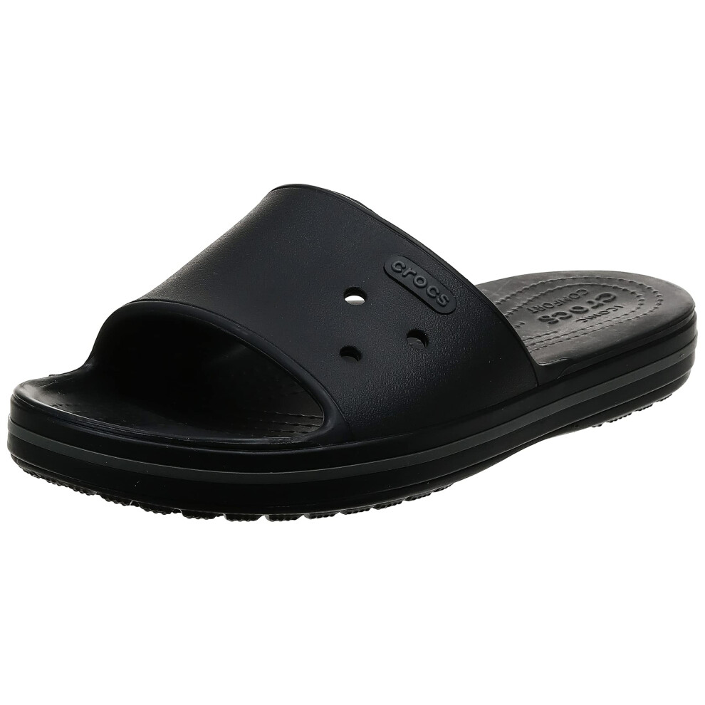 Crocs Unisex Crocband III Slide Sandals, Black/Graphite, 4 Men/6 Women