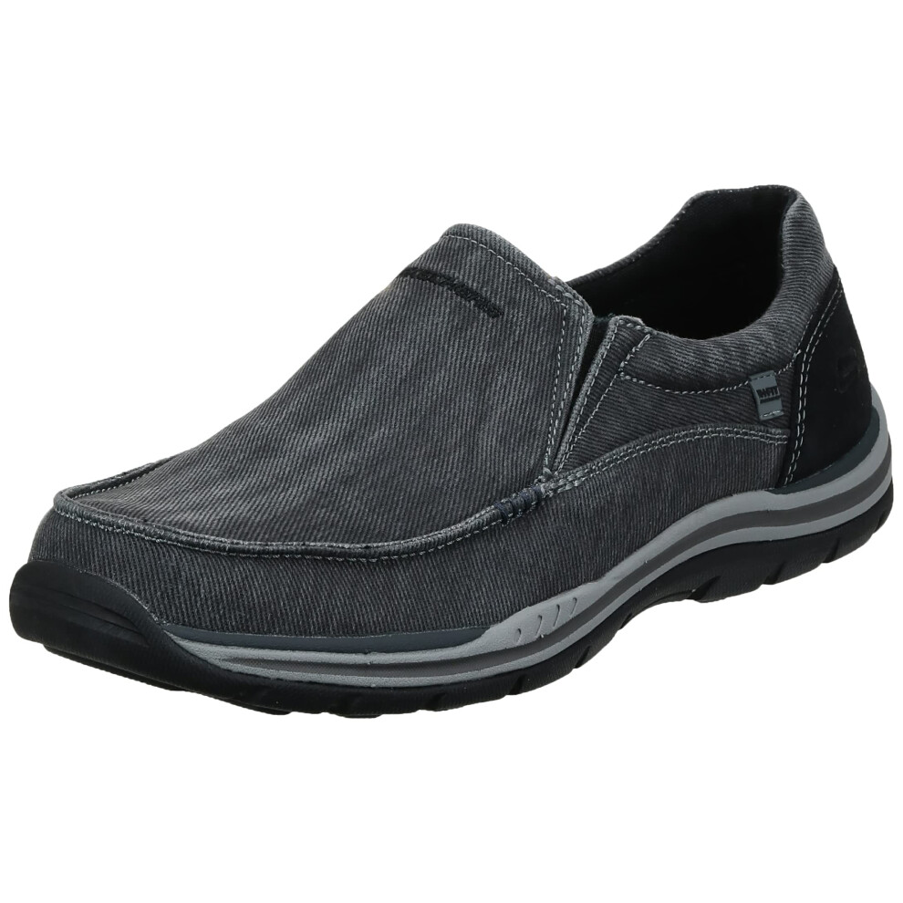 Skechers USA Men's Expected Avillo Relaxed-Fit Slip-On Loafer,Black,8 Medium US