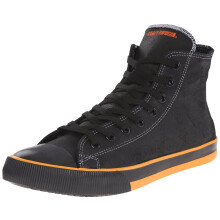 Harley-Davidson Footwear Heren Nathan Sneakers, ZW/Wit Vulcanized HI-TOP, 10
