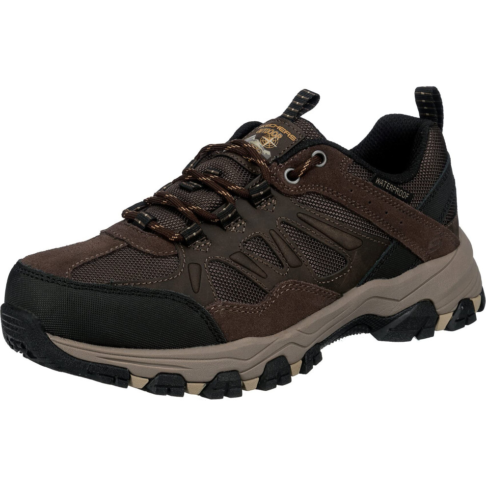 Skechers Men's Selmen-Enago Trail Oxford Hiking Shoe, Chocolate, 11 Extra Wide US