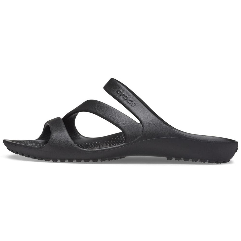 crocs Womens Kadee II Sandals, Black, 8