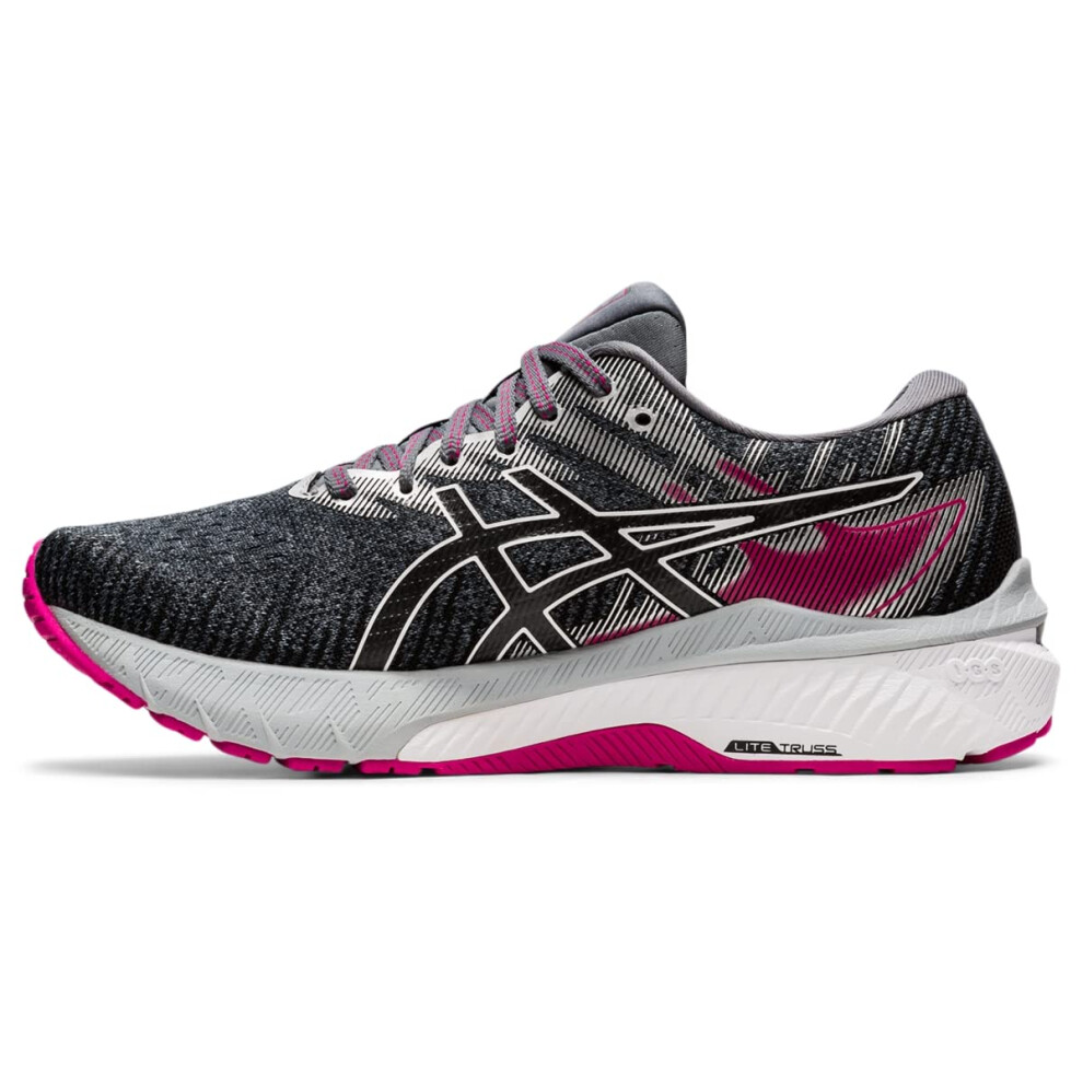 ASICS Women's GT-2000 10 Running Shoes, 8, Sheet Rock/Pink Rave