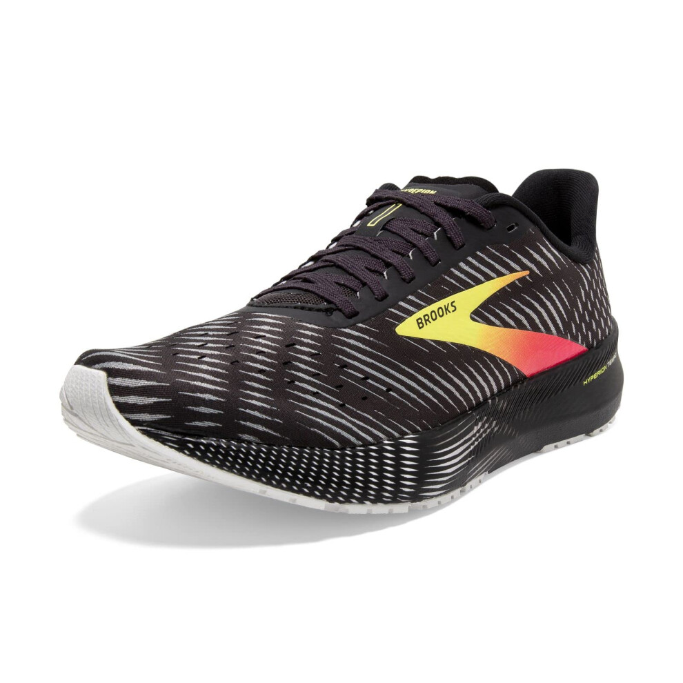 Brooks Men's Hyperion Tempo Road Running Shoe - Black/Pink/Yellow - 11 Medium