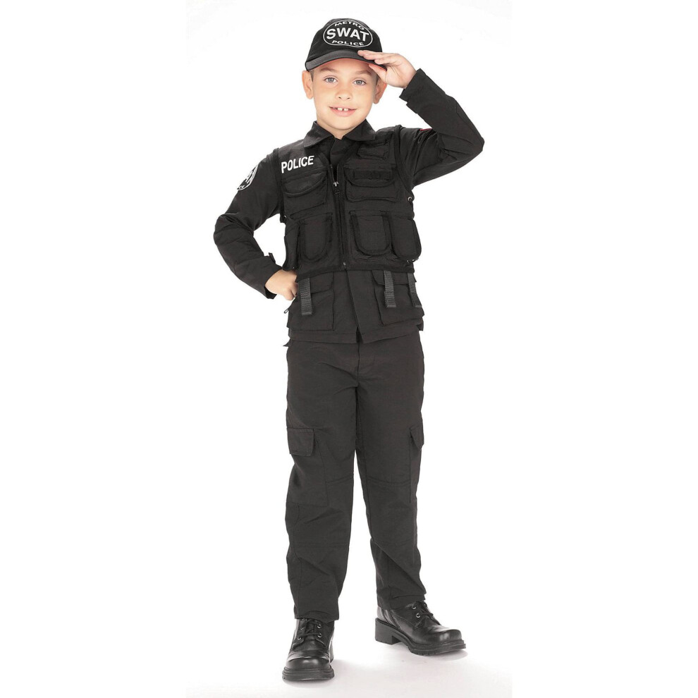 Young Heroes Child's SWAT Police Costume, Medium