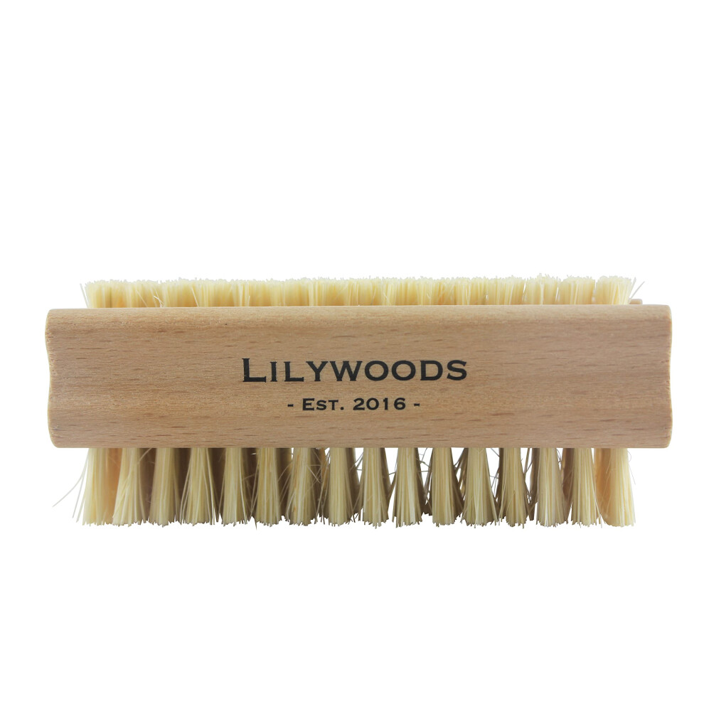 Photos - Manicure Cosmetics Lilywoods Extra Tough Wooden Nail Brush with Double Sided Strong cactus Bristles by Lilywoods