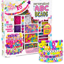Just My Style ABC Beads di Horizon Group Usa 1000+ ciondoli e perline ciondoli dell'alfabeto accenti semi stella cordino di perline in cera cordi