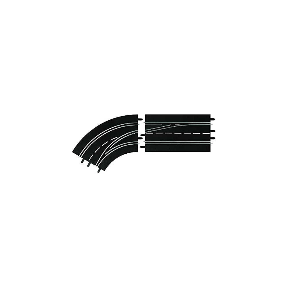 Carrera 30363 Left Curve Lane Change Out to in Track Section add on Expansion Accessory Part Compatible with Digital 132 and 124 Slot car Tracks