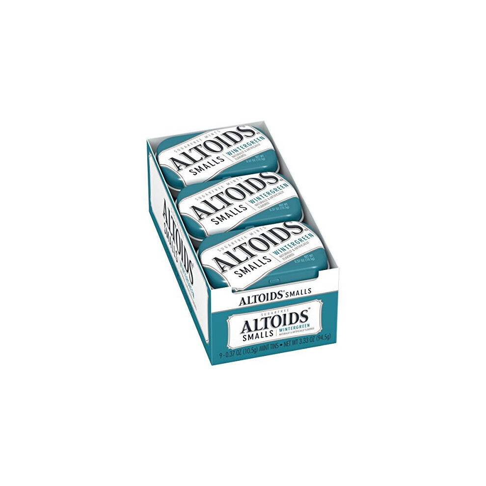 Altoids Smalls Wintergreen Sugarfree Mints, 0.37 Ounce (9 Packs)