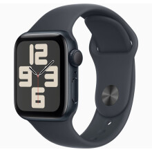 Apple Watch SE (GPS) - 2nd generation - 40 mm - midnight aluminium - smart watch with sport band - fluoroelastomer - mid - Refurbished