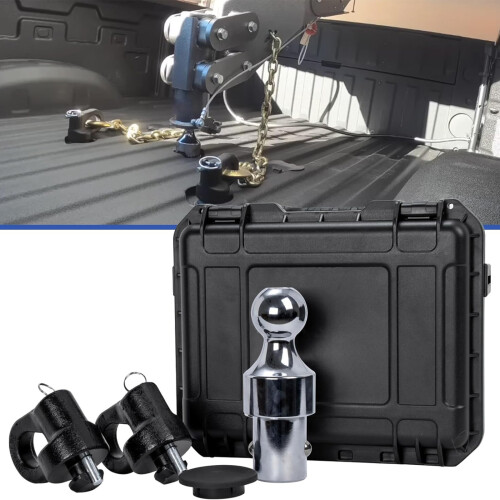 Gooseneck Ball & Safety Chain Kit for Chevrolet, Ford, GMC, Nissan
