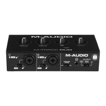 M-AUDIO M-Track Duo USB Audio interface Crystal preamplifier 16 bit 48 kHz Black