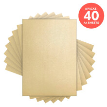 Multipack of 8 Pearlescent Card -Coffee Cream A4 - 9519E8