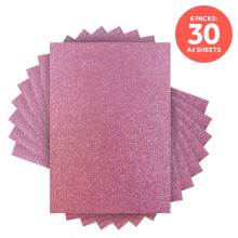 Multipack of 6 Glitter Card -Berry Fizz - A4 - 9952E6