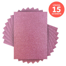 Multipack of 3 Glitter Card - Berry Fizz - A4 - 9952E3